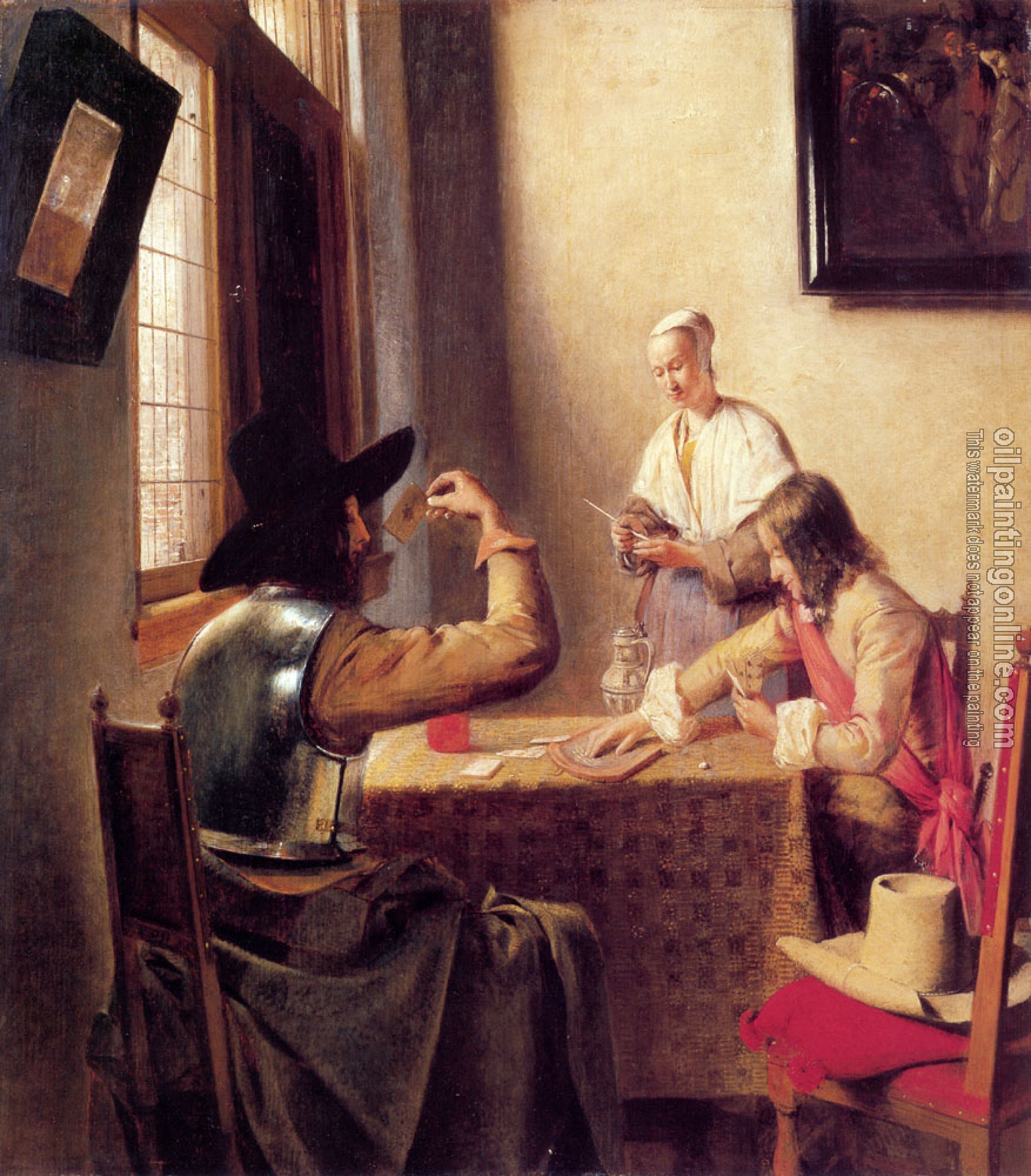 Pieter de Hooch - Soldiers Playing Cards